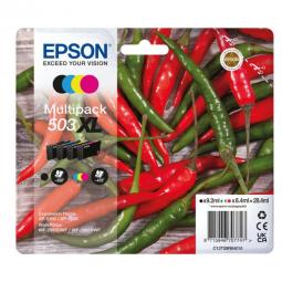 Epson Chillies 503 High Capacity BCMY Multi Pack Ink Cartridge 28.4ml - C13T09R64010