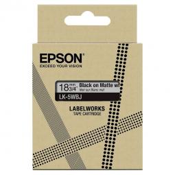 Epson LK-5WBJ Black on Matte White Tape Cartridge 18mm C53S672063