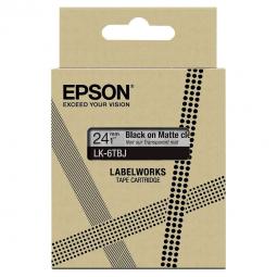 Epson LK-6TBJ Black on Matte Clear Tape Cartridge 24mm C53S672067