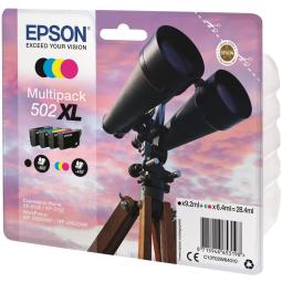 Epson Multipack 502XL Ink 4-colours -(Black ink - 9.2ml, Colour ink - 6.4ml) C13T02W64010