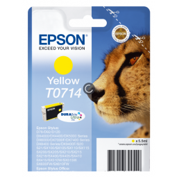 Epson T0714 Yellow Inkjet Cartridge (Capacity: 475 pages) C13T07144012