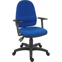 Ergo Twin High Back Fabric Operator Office Chair with Height Adjustable Arms Blue - 2900BLU/0280