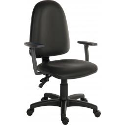 Ergo Twin Operator Office Chair Adjustable Arms Black 2900PU-BLK/0280