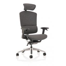 Ergo Click Plus Chair Grey Fabrimesh with Headrest PO000064