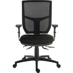 Ergo Comfort Mesh Back Ergonomic Operator Office Chair with Arms Black - 9500MESH-BLK/0270