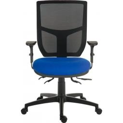 Ergo Comfort Mesh Back Operator Office Chair with Arms Blue 9500MESH-BLU/0270