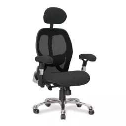 Nautilus Designs Ergo Luxury High Back Ergonomic Mesh Executive Operator Office Chair Black - Certified for 24 Hour Use - DPA/ERGO/KTAG/M