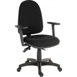 Ergo Trio Ergonomic High Back Fabric Operator Office Chair with Height Adjustable Arms Black - 2901BLK/0280