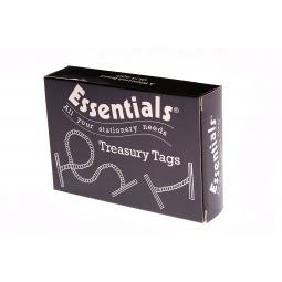 Essentials Green Treasury Tag Plastic 101mm Box 100
