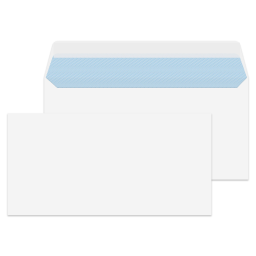 Blake Everyday Envelopes DL White Wallet Plain Peel and Seal 100gsm 110x220mm (Pack 250) - 23882/250