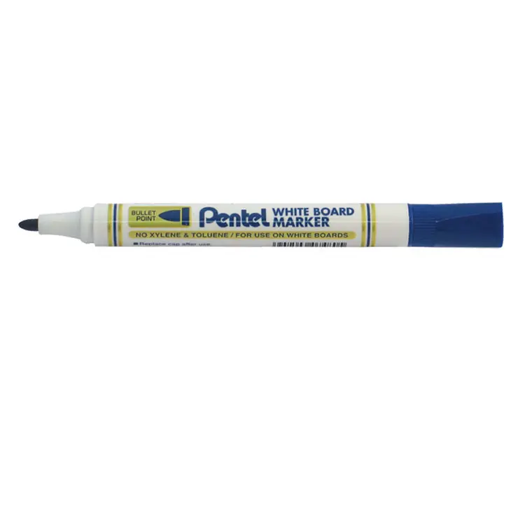 Pentel Everyday Drywipe Marker Bullet Tip 4.2mm Line width 2.1mm Blue (Pack 12) - MW85-CE