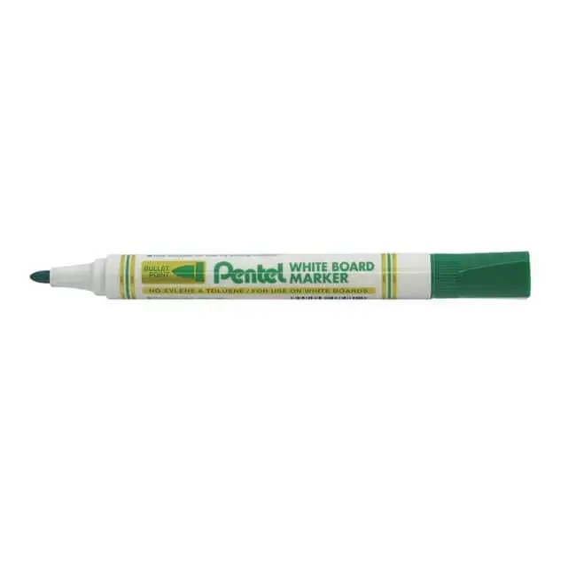 Pentel Everyday Drywipe Marker Bullet Tip 4.2mm Line width 2.1mm Green (Pack 12) - MW85-DE