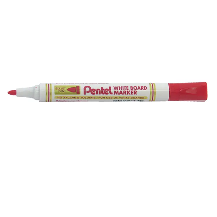 Pentel Everyday Drywipe Marker Bullet Tip 4.2mm Line width 2.1mm Red (Pack 12) - MW85-BE