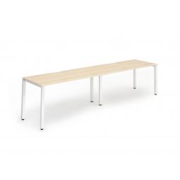 Dynamic Evolve Plus 1200mm Single Row 2 Person Desk Maple Top White Frame BE359