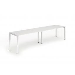 Dynamic Evolve Plus 1200mm Single Row 2 Person Desk White Top White Frame BE356