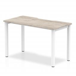 Dynamic Evolve Plus 1200mm Single Starter Desk Grey Oak Top White Frame BE760