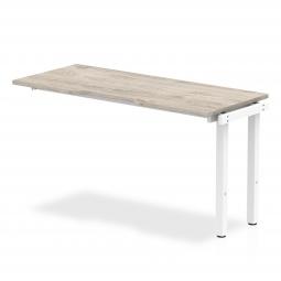 Dynamic Evolve Plus 1400mm Single Row Extension Kit Grey Oak Top White Frame BE786