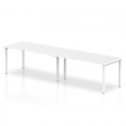 Dynamic Evolve Plus 1600mm Single Row 2 Person Desk White Top White Frame BE346