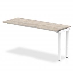 Dynamic Evolve Plus 1600mm Single Row Extension Kit Grey Oak Top White Frame BE788