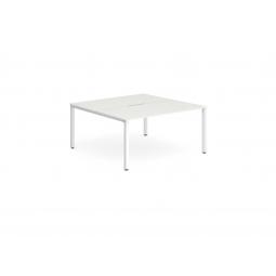 Evolve Plus 1200mm Back to Back 2 Person Desk White Top White Frame BE156