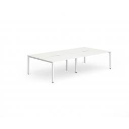 Evolve Plus 1200mm B2B 4 Person Desk White Top White Frame BE236