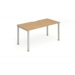 Evolve Plus 1200mm Single Starter Desk Beech Top Silver Frame BE138