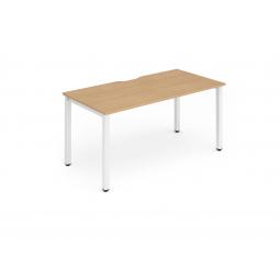 Evolve Plus 1200mm Single Starter Desk Beech Top White Frame BE118