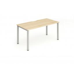 Evolve Plus 1200mm Single Starter Desk Maple Top Silver Frame BE139