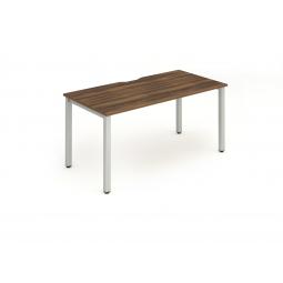 Evolve Plus 1200mm Single Starter Desk Walnut Top Silver Frame BE137