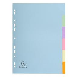 Exacompta 6 Part Coloured Recycled Plain Dividers