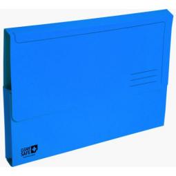 Exacompta CleanSafe Document Wallets Foolscap Blue Pack of 5