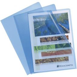 Exacompta Cut Flush Folder A4 Grain PP Blue (Pack 10) 56112E