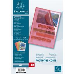 Exacompta Cut Flush Folder A4 Polypropylene Assorted Pack 10