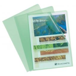 Exacompta Cut Flush Folder A4 Polypropylene Green 10 Pack
