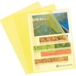 Exacompta Cut Flush Folder A4 Polypropylene Yellow Pack of 10