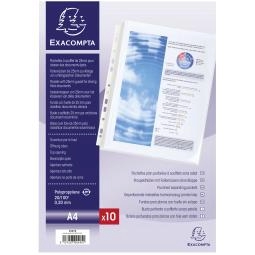 Exacompta Expanding Punched Pockets A4 Clear (Pack 10) - 5507E