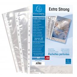 Exacompta Punched Pockets Polypropylene A4 90 micron Clear Pack of 100