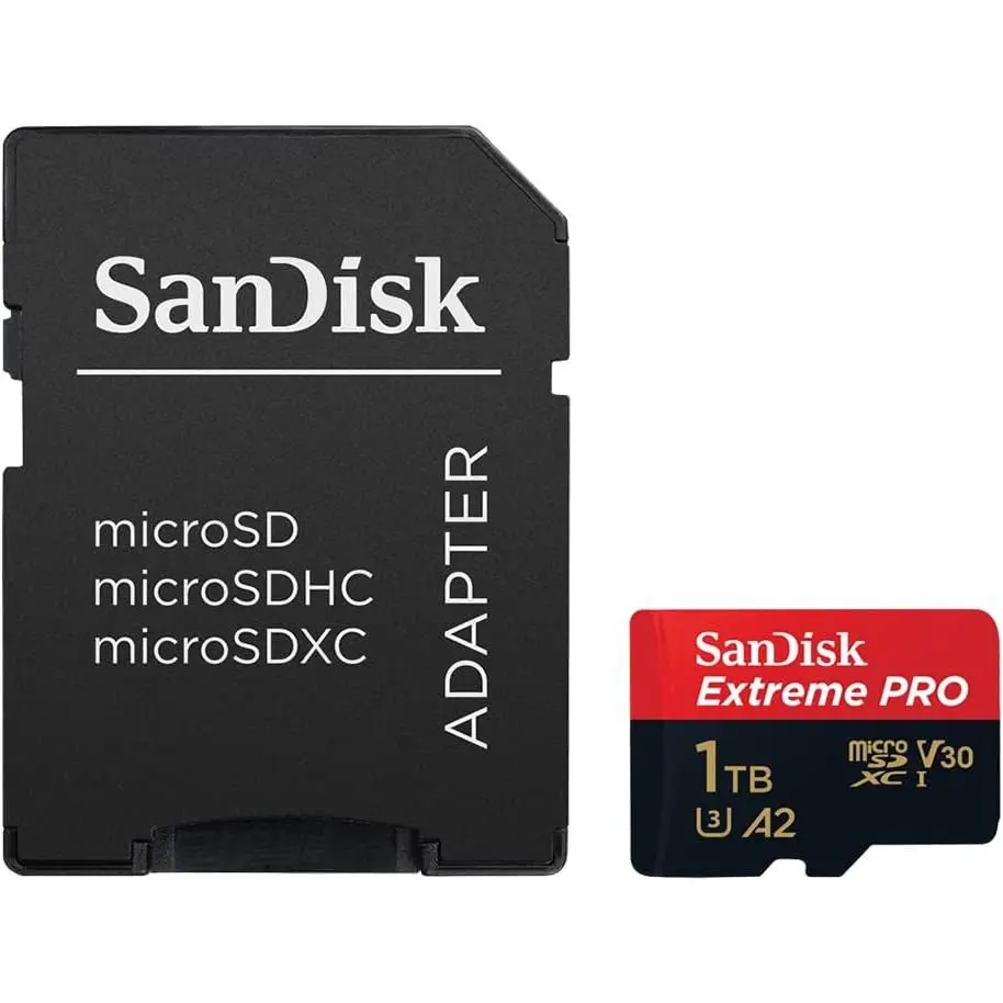 SanDisk Extreme PRO 1TB MicroSDXC UHS-I Class 10 Memory Card and Adapter