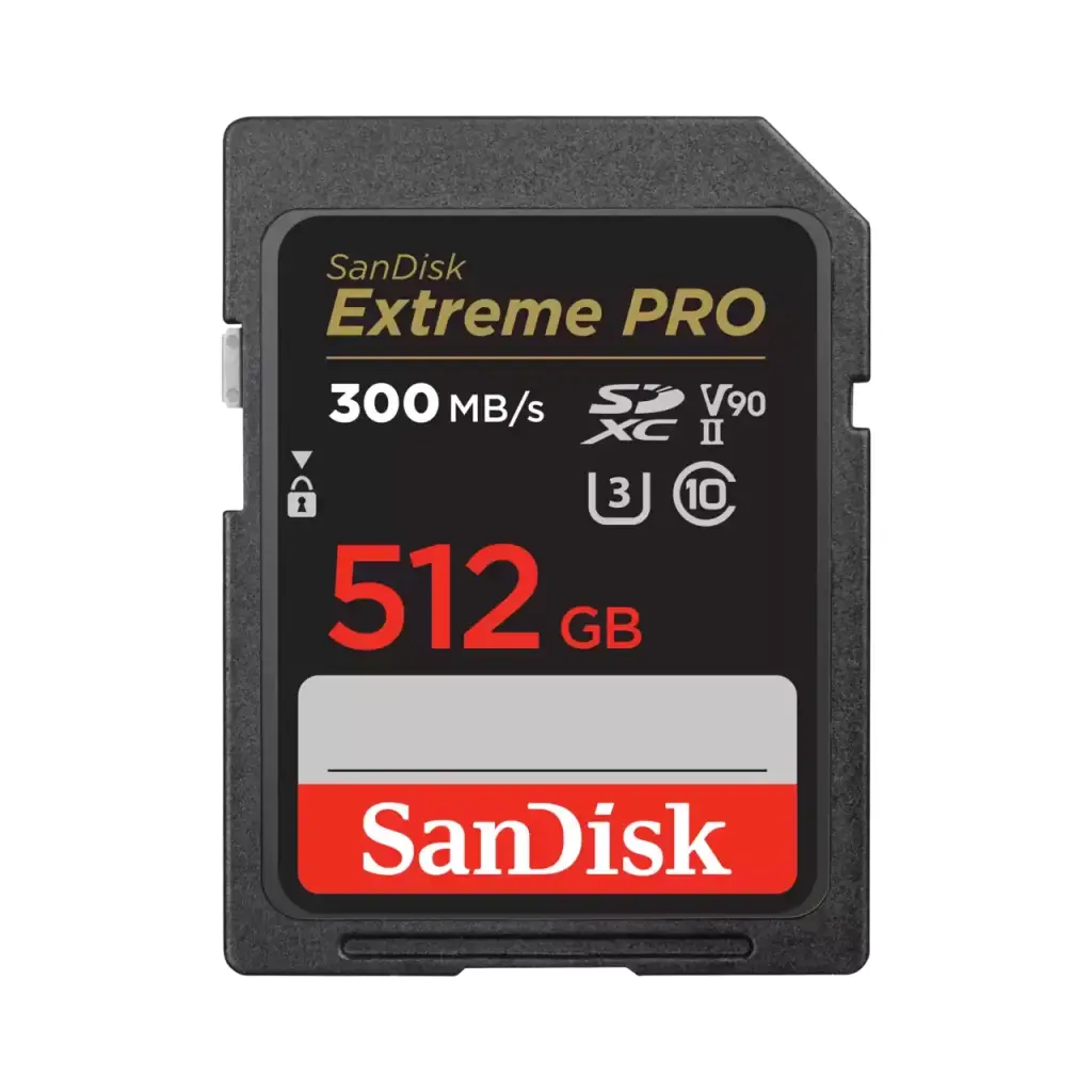 SanDisk Extreme PRO 512GB Class 10 UHS-II U3 V90 SDXC Memory Card