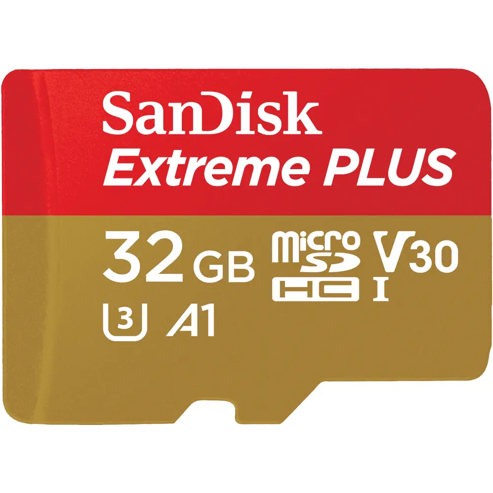 SanDisk Extreme Plus 32GB Class 10 UHS-I-U3 Micro SDHC Memory Card and Adapter