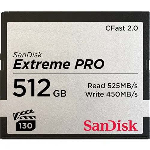 SanDisk Extreme Pro 512GB CFast 2.0 Memory Card