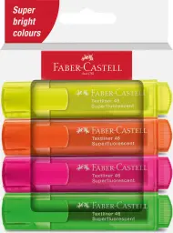 Faber-Castell Highlighter Textliner 46 Assorted Colours (Pack 4) - 254644