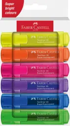 Faber-Castell Highlighter Textliner 46 Assorted Colours (Pack 6) - 254646