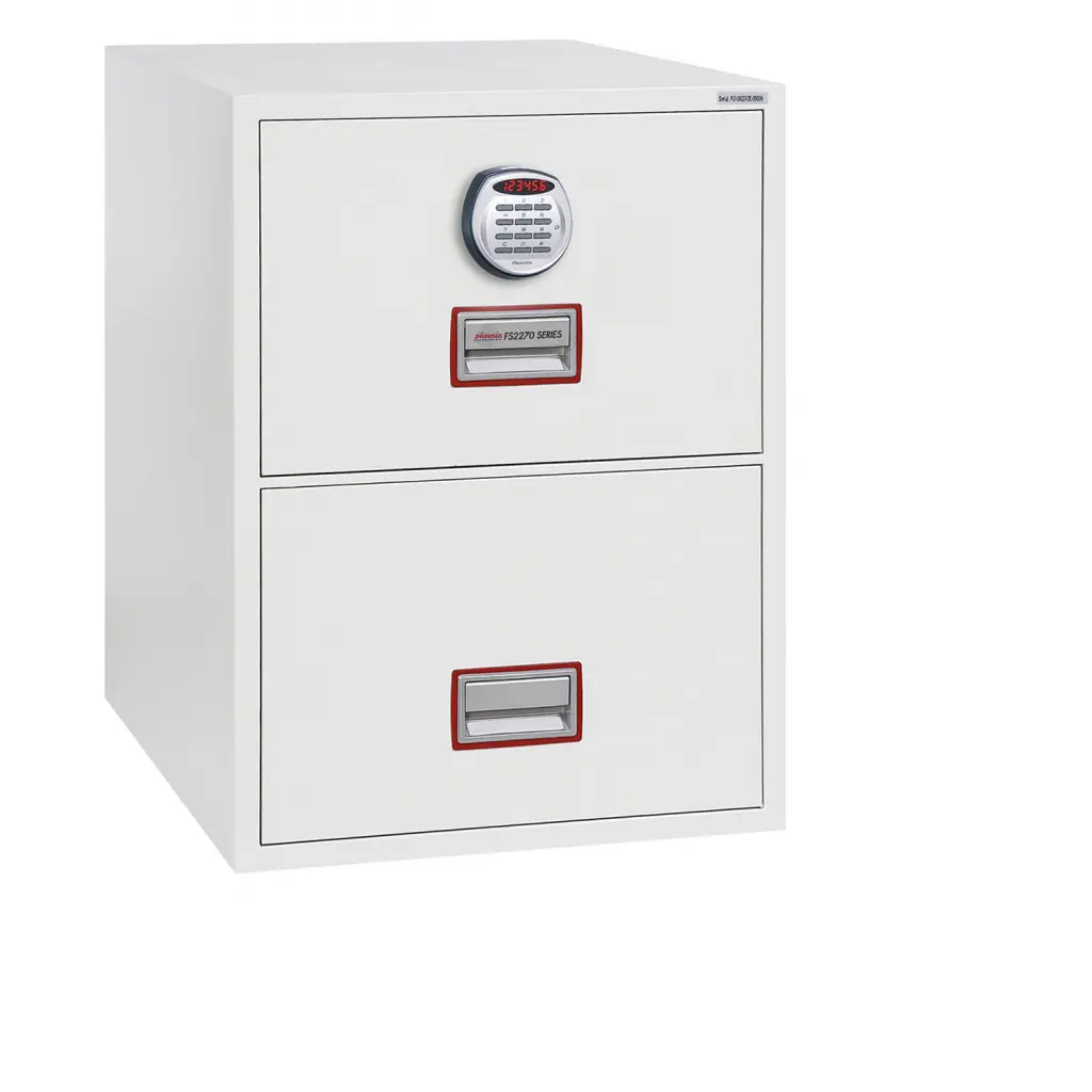 Phoenix World Class Vertical Fire File 2 Drawer Filing Cabinet With Electronic Lock - FS2272E