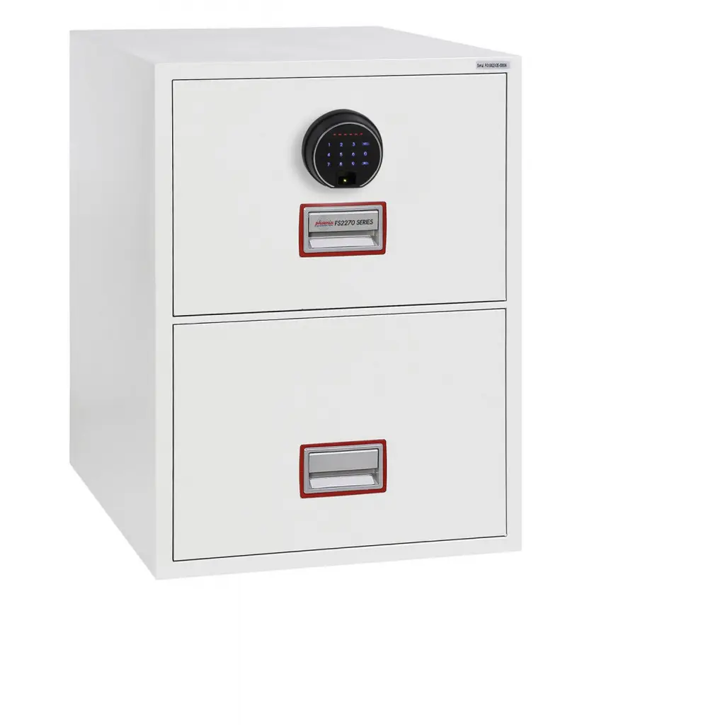 Phoenix World Class Vertical Fire File 2 Drawer Filing Cabinet With Fingerprint Lock - FS2272F