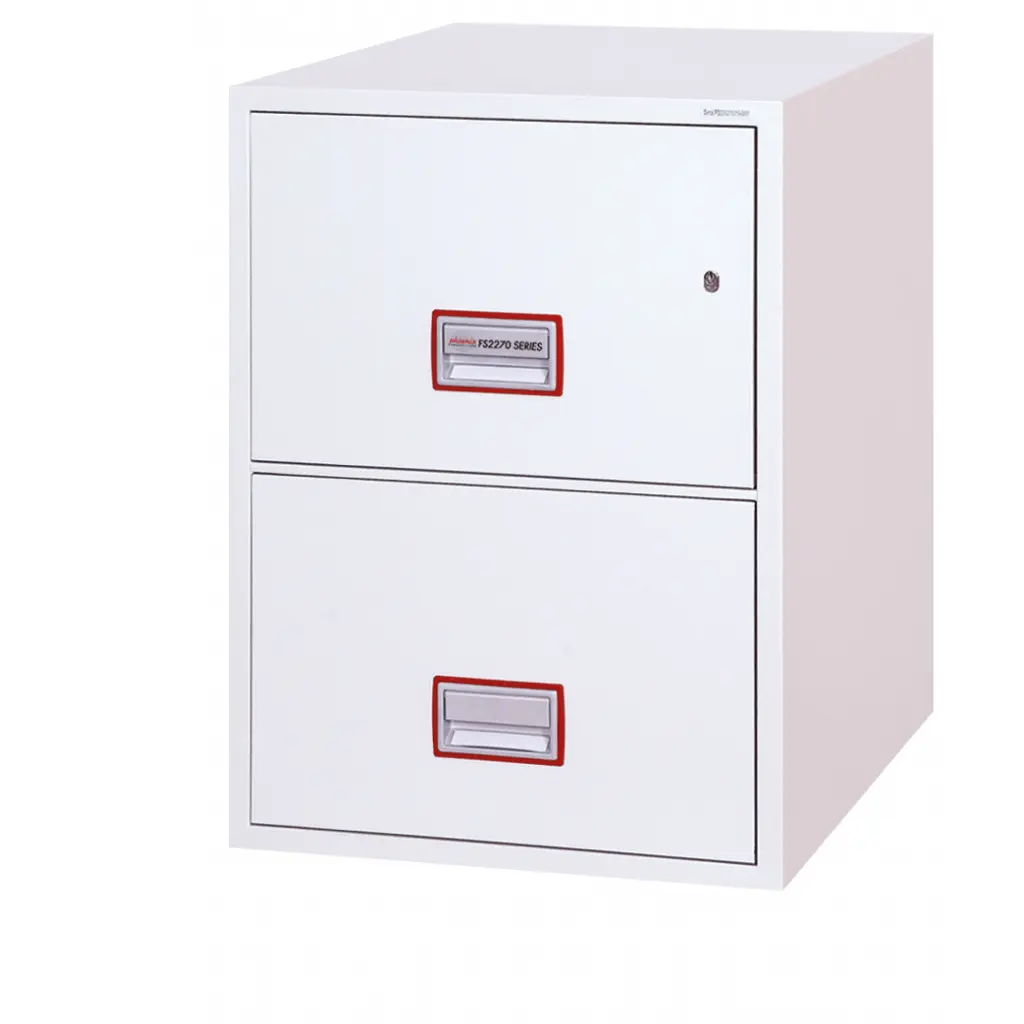 Phoenix World Class Vertical Fire File 2 Drawer Filing Cabinet With Key Lock - FS2272K