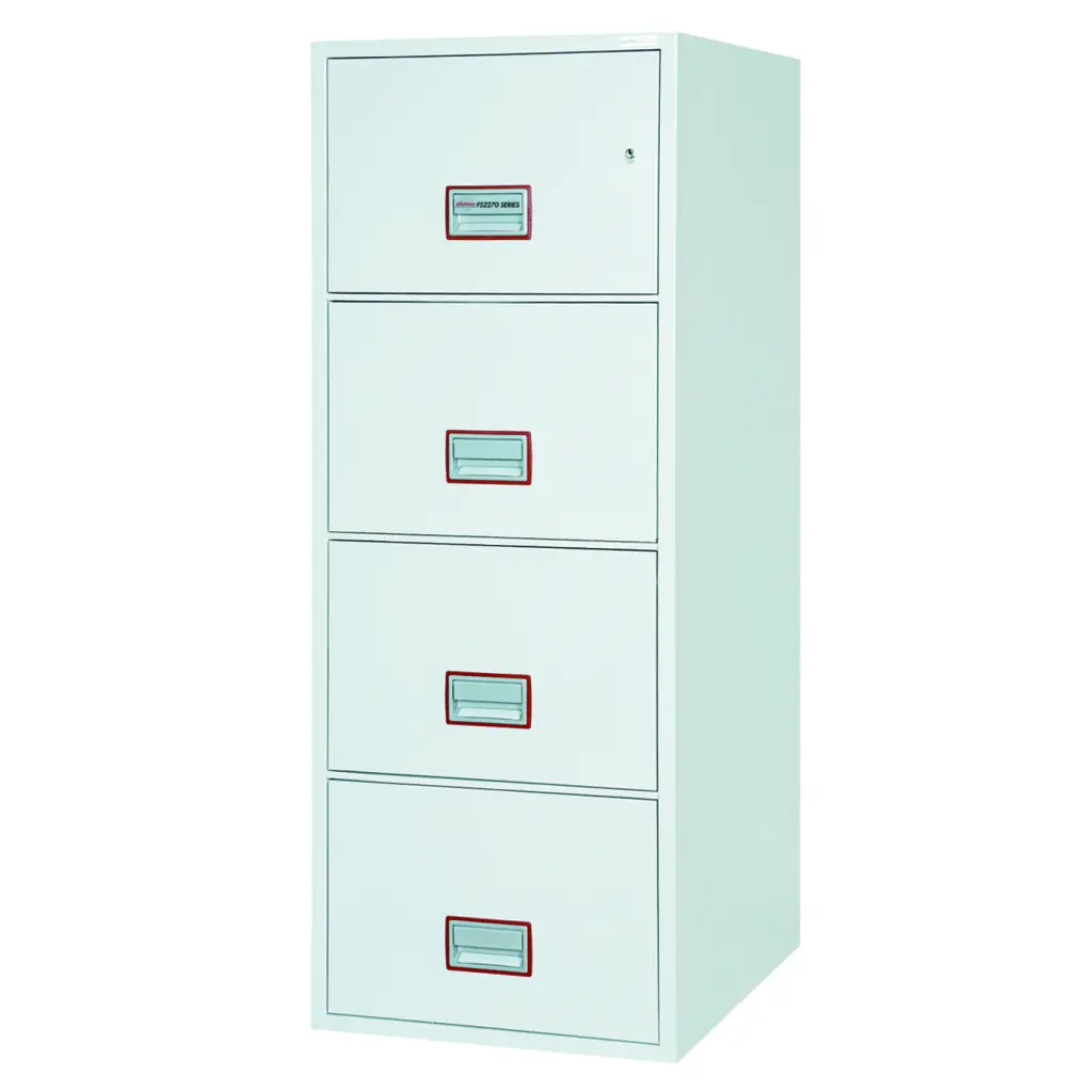 Phoenix World Class Vertical Fire File 4 Drawer Filing Cabinet With Key Lock - FS2274K