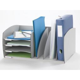 Fast Paper Desktop Organiser 4 Compartments Grey F3020212