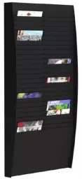 Fast Paper Panel/Literature Holder 2x25 Compartment A4 Black FV22501