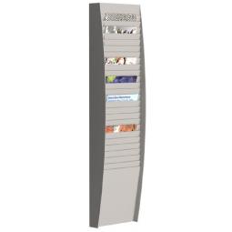 Fast Paper Panel/Literature Holder 1x25 Compartment A4 Grey FV12502